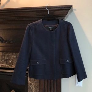 Classic Ann Taylor Navy Wool Blazer